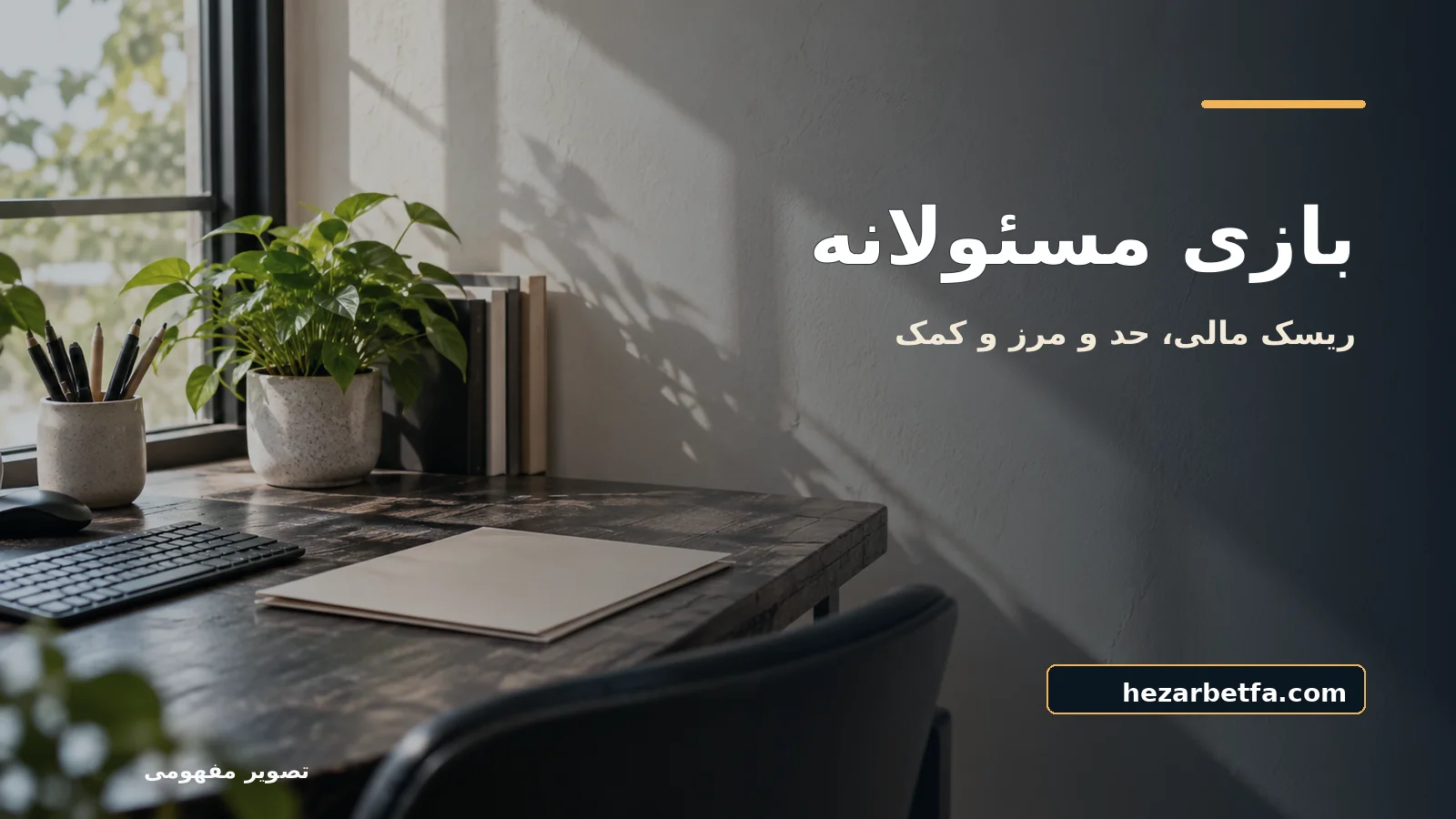 تصویر مفهومی برای سیاست بازی مسئولانه و خطرات مالی؛ عنوان فارسی و نشانی hezarbetfa.com